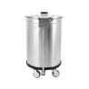 Edelstahl-Mülleimer mit Pedal - 50 L - Dynasteel