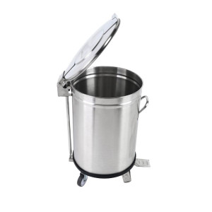 Edelstahl-Mülleimer mit Pedal - 50 L - Dynasteel