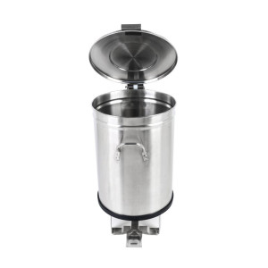 Edelstahl-Mülleimer mit Pedal - 50 L - Dynasteel