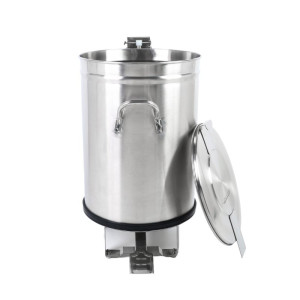 Stainless Steel Trash Can with Pedal - 50 L - Dynasteel