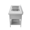 Duik 2 Bacs met Rugleuning en Plank - Robuust en functioneel | Dynasteel