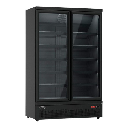 Refrigerated Display Case Positive 2 Doors Black - 1000L | CombiSteel