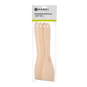 Wooden Frying Spatula - L 300 mm - Set of 4 | HENDI 525142