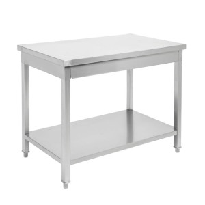 RVS Tafel met Plank Dynasteel - Horecaprofessional