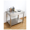 Stainless Steel Table with Shelf - D 600 mm - L 1200 mm - Dynasteel