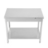 Tafel Inox 1600 x 600 mm met Onderste Plank — AISI 201