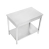 Tafel Inox 1600 x 600 mm met Onderste Plank — AISI 201