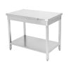 Tafel Inox 1200x700 mm met Onderste Plank — Pro CHR