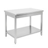 Tisch Edelstahl 1200x700 mm mit Unterregal — Pro CHR