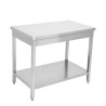 Stainless Steel Table 1200x700 mm with Lower Shelf — Pro CHR