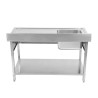 Dive 1 Sink with Backsplash and Lower Shelf - W 1000 x D 600 mm - Dynasteel