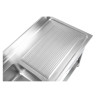 Plonge Inox 1 Bak 1200x600 mm, Afdruiprek Rechts, Achterwand