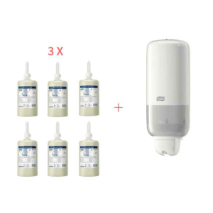 Starter Pack Weißer Seifenspender und Sanfte Flüssigseife