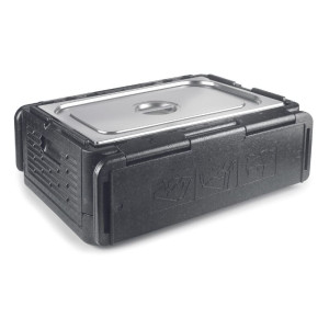 Folding Polypropylene Insulated Container - GN 1/1 - 38.5 L by Lacor: optimal thermal insulation and easy transportation