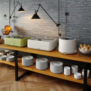 Chafing Dish UNIQ Wit - GN 1/1 - 4 L | HENDI - Elegant ontwerp voor buffetten en cateraars