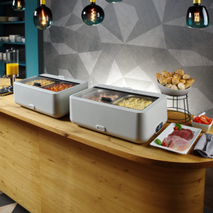 Chafing Dish UNIQ Weiß - GN 1/1 - 4 L | HENDI - Elegantes Design für Buffets und Catering