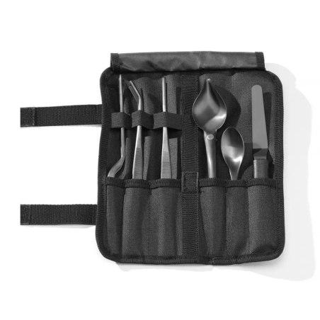 Set von 6 Dressing-Chef Schwarz HENDI | Ergonomische Werkzeuge aus Edelstahl mit schwarzem Überzug | Ideal zum Servieren von Ger