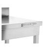RVS Tafel 1000x600 mm Achterwand en Onderste Plank