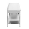 Stainless Steel Table with Backsplash and Shelf Dynasteel - Robust and Practical