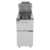 Gasfriteuse 23 L - Schakelbaar | Dynasteel - Enkelvoudige kuip, branders, propaangas, stadsgas | Horeca, Gratis levering