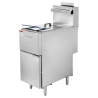 Gasfriteuse 23 L - Schakelbaar | Dynasteel - Enkelvoudige kuip, branders, propaangas, stadsgas | Horeca, Gratis levering