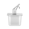 Lid with GN 1/4 dispenser - HENDI: Clean and precise sauce Lid with GN 1/4 dispenser HENDI: Practical buffets and