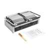 Grill Panini Dubbel - Geribbelde Platen - Gereviseerd