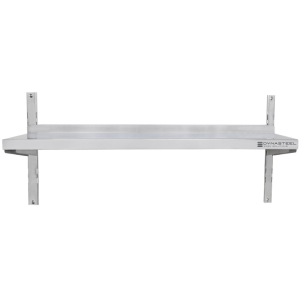 Stainless steel wall shelf with brackets - L 600 x D 300 mm Dynasteel