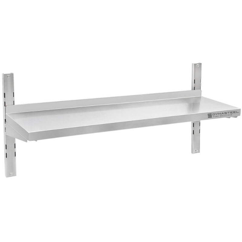 Stainless Steel Wall Shelf on Brackets - W 800 x D 300 - Dynasteel