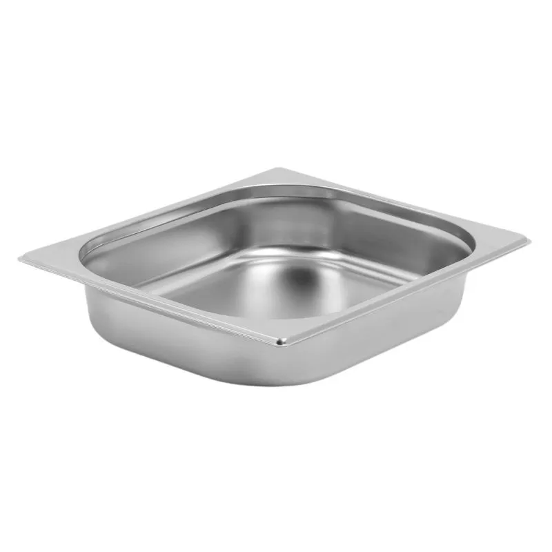 GN-Behälter GN 1/2 Edelstahl 325 x 265 mm - Tiefe 65 mm - 4 L - spülmaschinengeeignet - Profiküche &