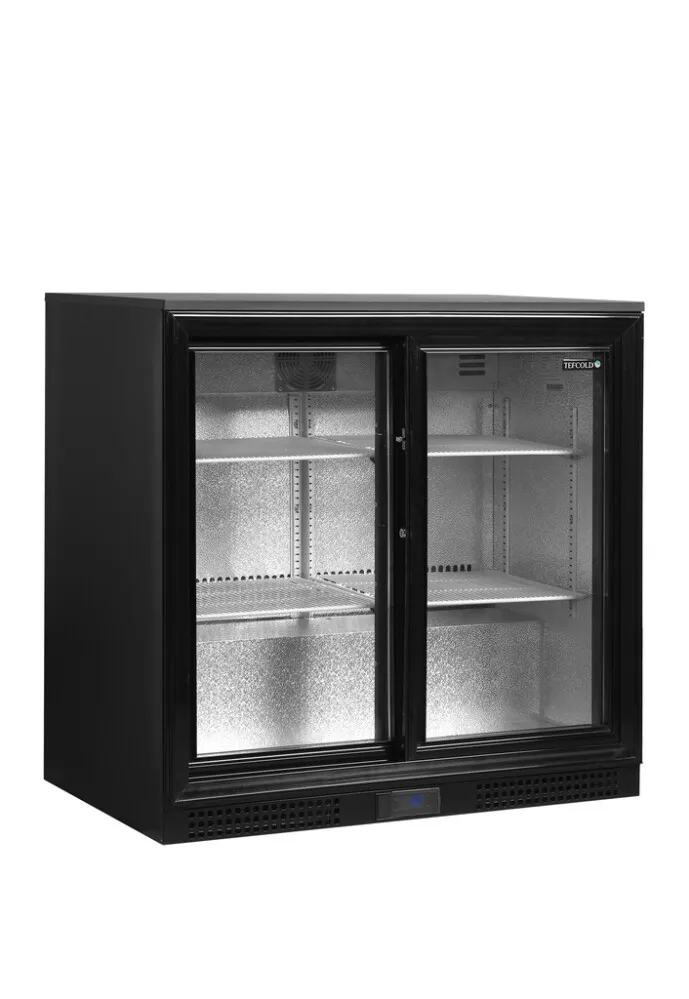 Achterbar Koelkast 2 Schuifdeuren van Glas - 182 L