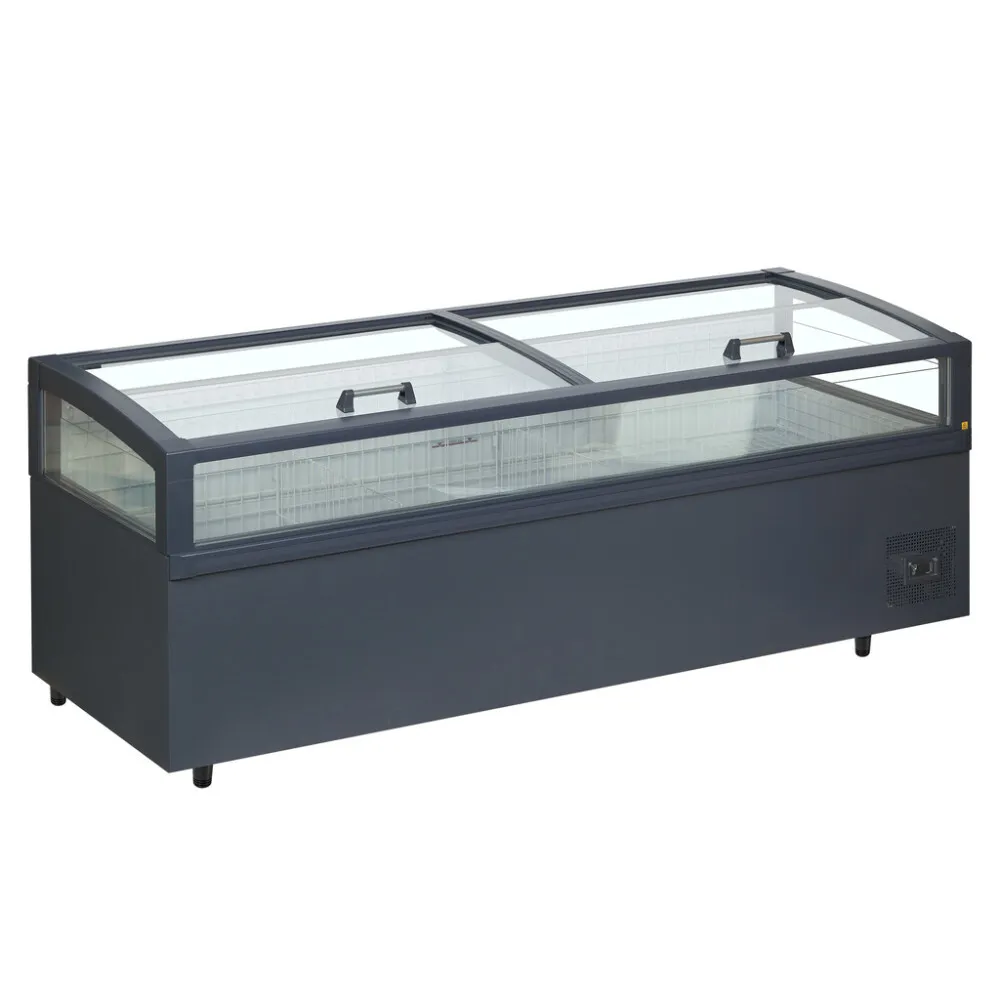 Koelkast Vriezer 2 Schuifdeksels Glas 860 L