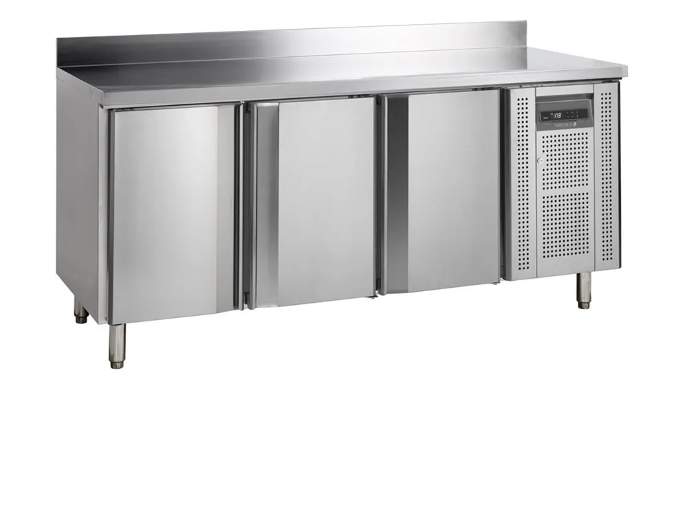 Table Réfrigérée Négative avec Dosseret - 3 Portes  - GN 1/1