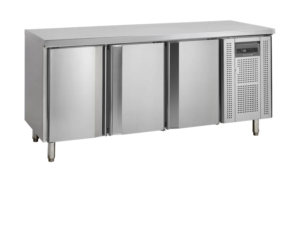 Table Réfrigérée Négative en Inox - 3 Portes - GN 1/1
