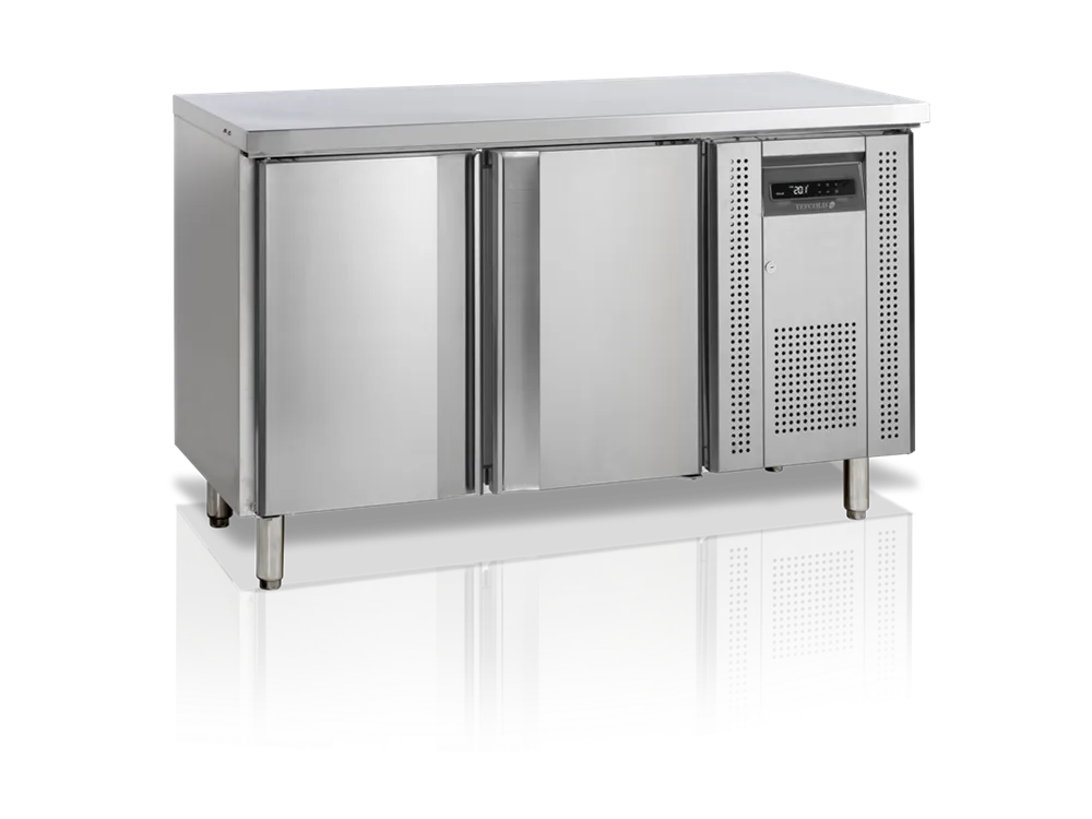Table Réfrigérée Négative en Inox - 2 Portes - 230 L