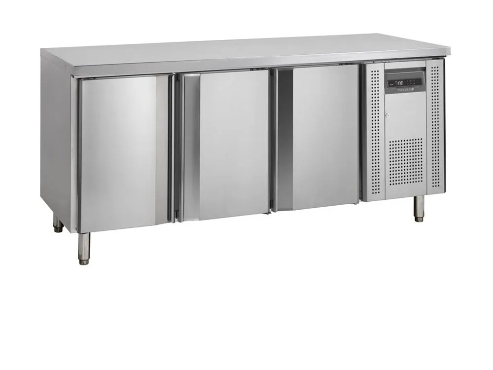 Table Réfrigérée Négative en Inox - 3 Portes - 345 L