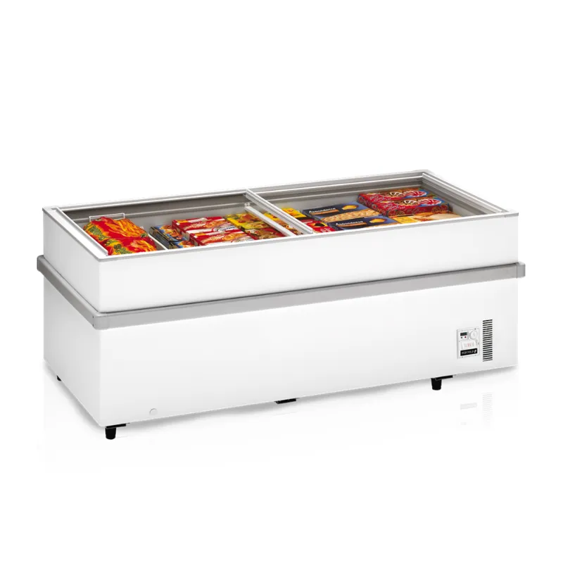 Glijdeksel Vriezer met Plat Glas - 652 L