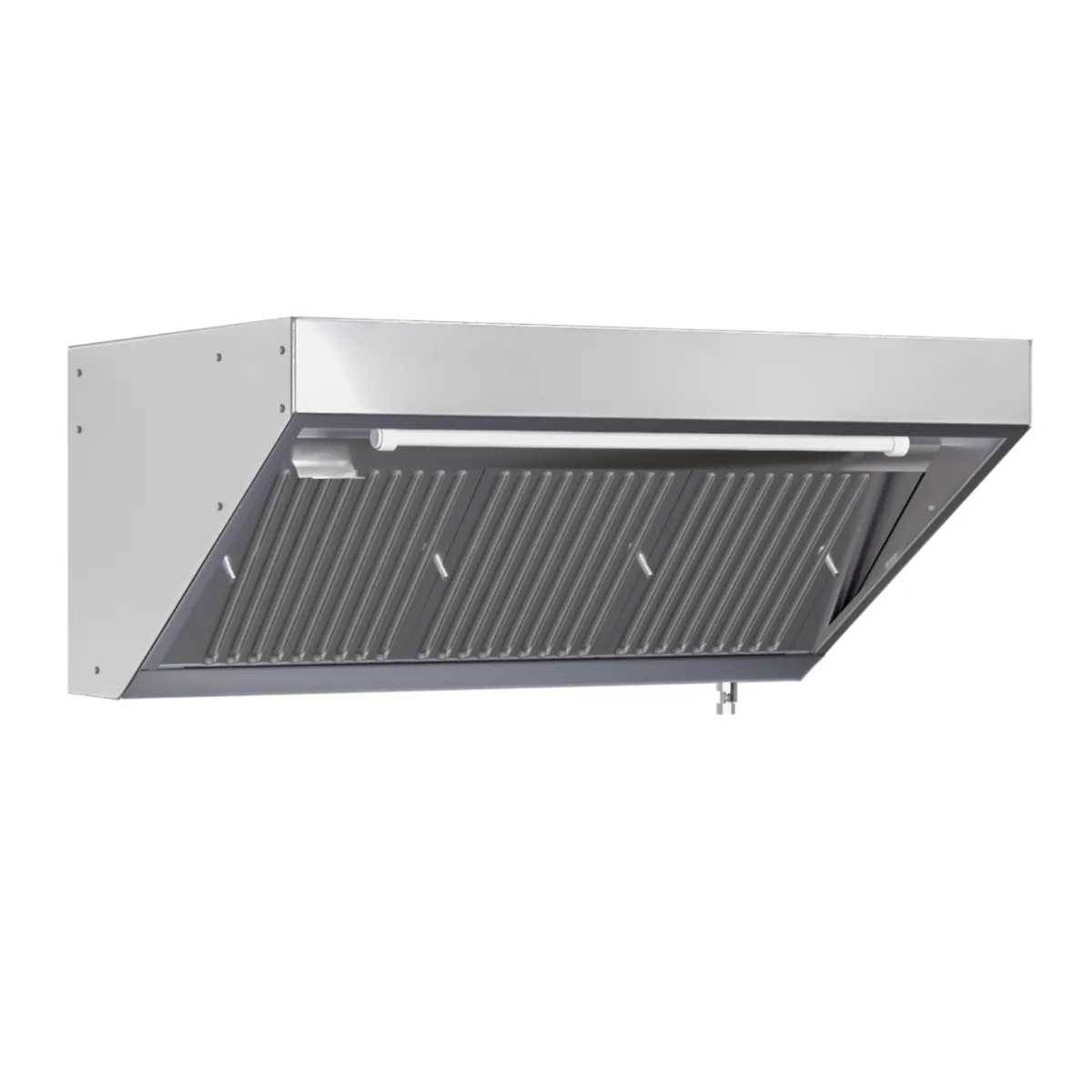 Abzugshaube Snack Tiefe 700 mit LED und ohne Motor - Länge 2000