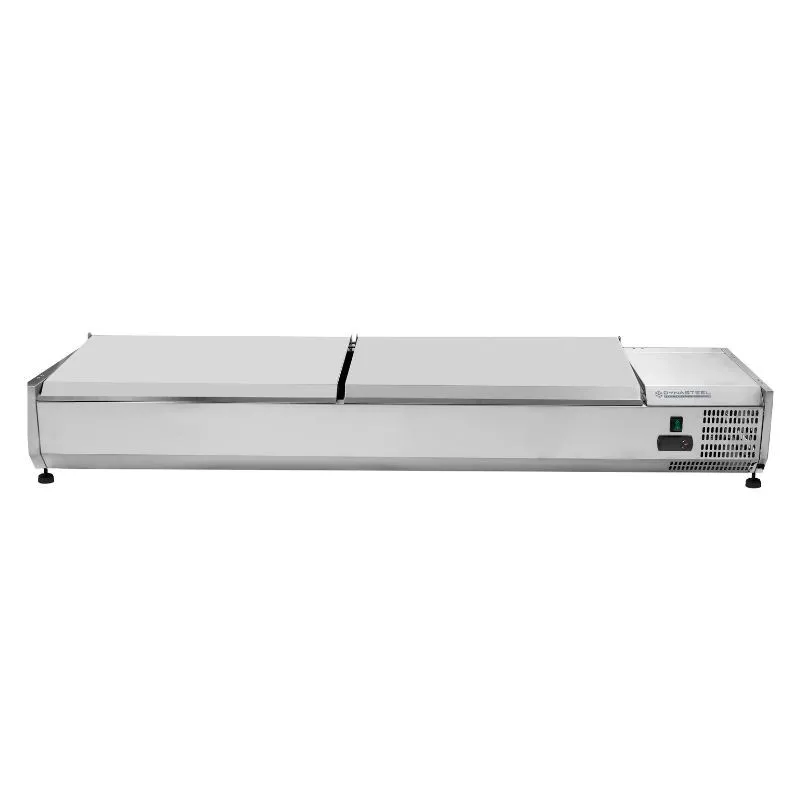 Saladette Koeling om te Plaatsen Deksel Inox - 8 x GN 1/3