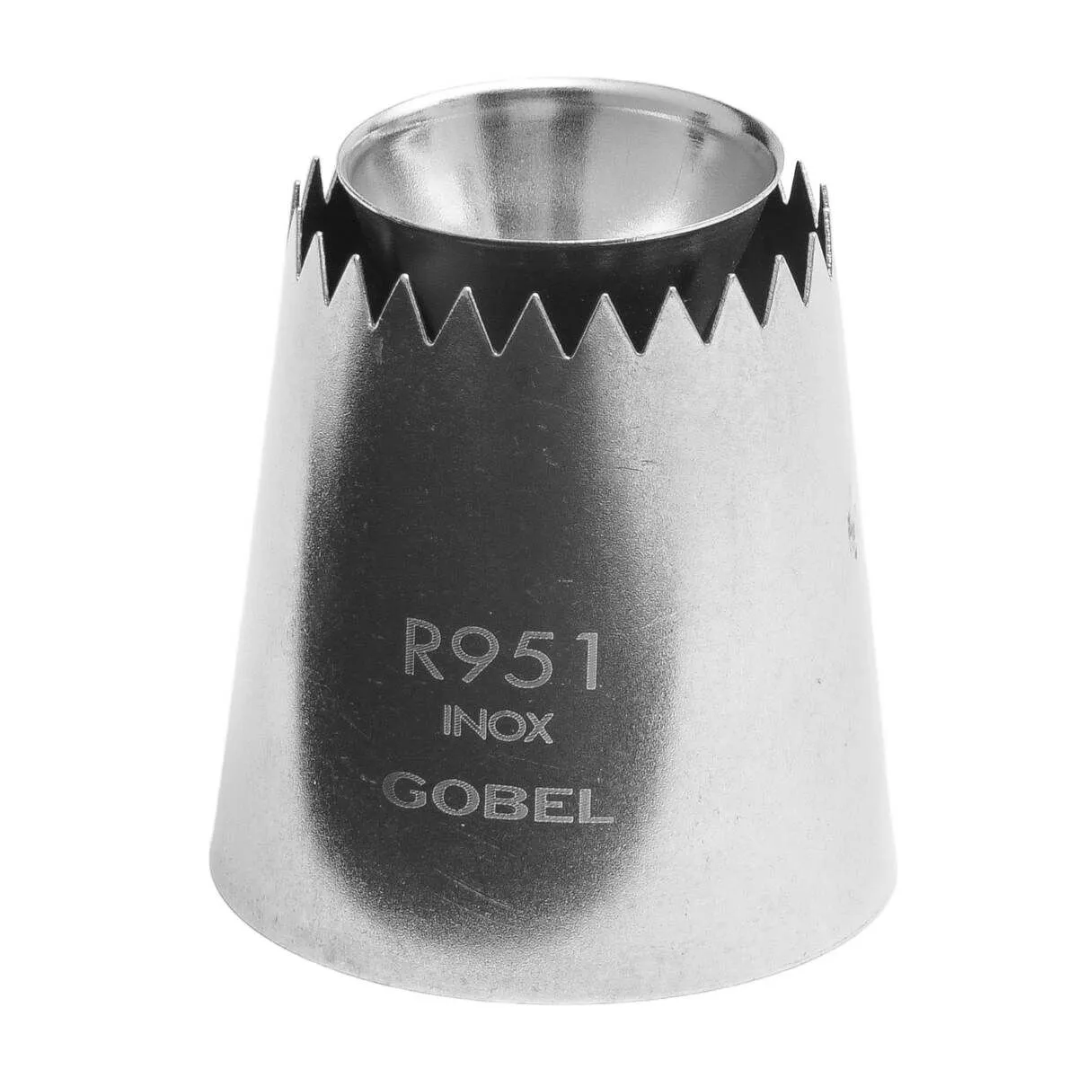 Geribbelde Sultane Spuitmond Uitgaande Kegel in RVS - ⌀ 30 mm