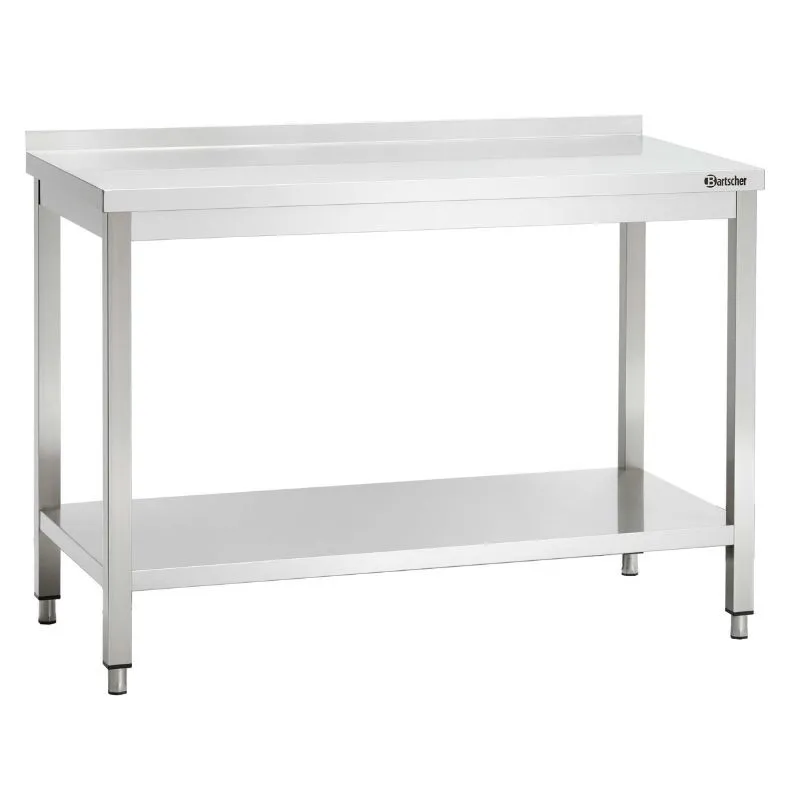 Edelstahltisch mit Aufkantung - L 1500 x T 700 mm