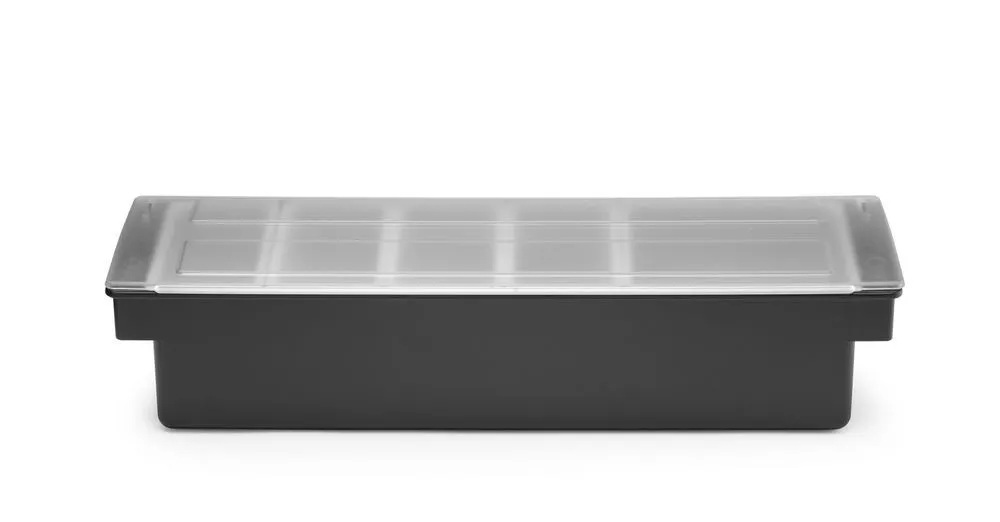 Ingrediëntenbox - 5 vakken in zwart ABS