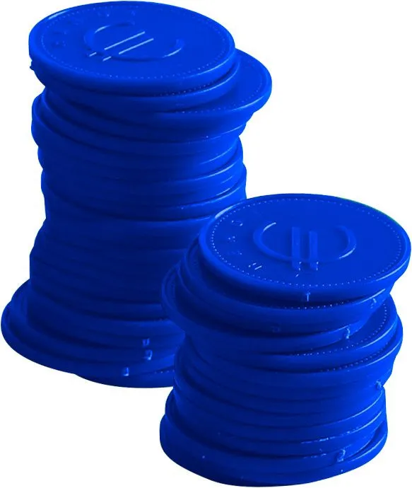 Jetons Bleus - Lot de 100