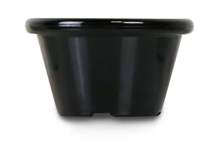 Schwarze Plastikschälchen - Set mit 12 Stück