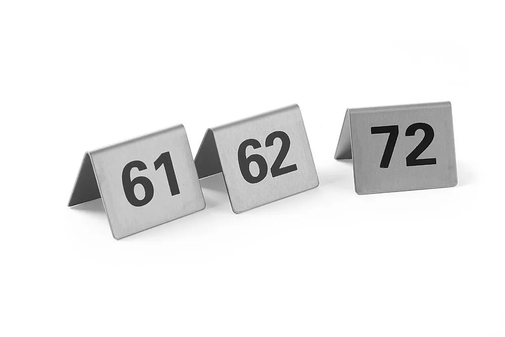 Set de 12 Chevalets de Table Numérotés de 61 à 72