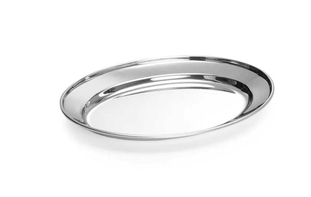 Plat Ovale en Inox - 190 x 140 mm