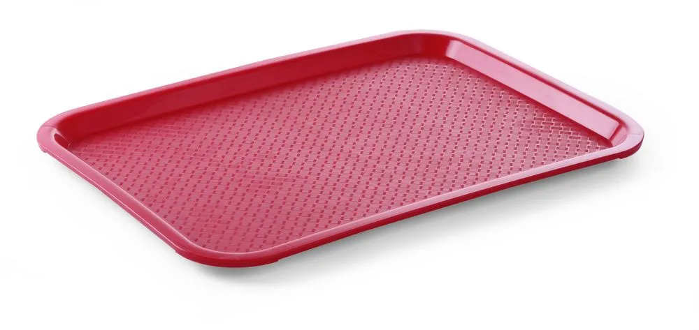 Rechthoekig fastfood dienblad rood - 415 x 305 mm
