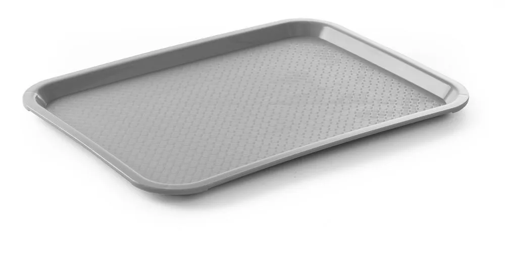 Rechthoekig dienblad voor fastfood - Medium 415 x 305 mm - Grijs
