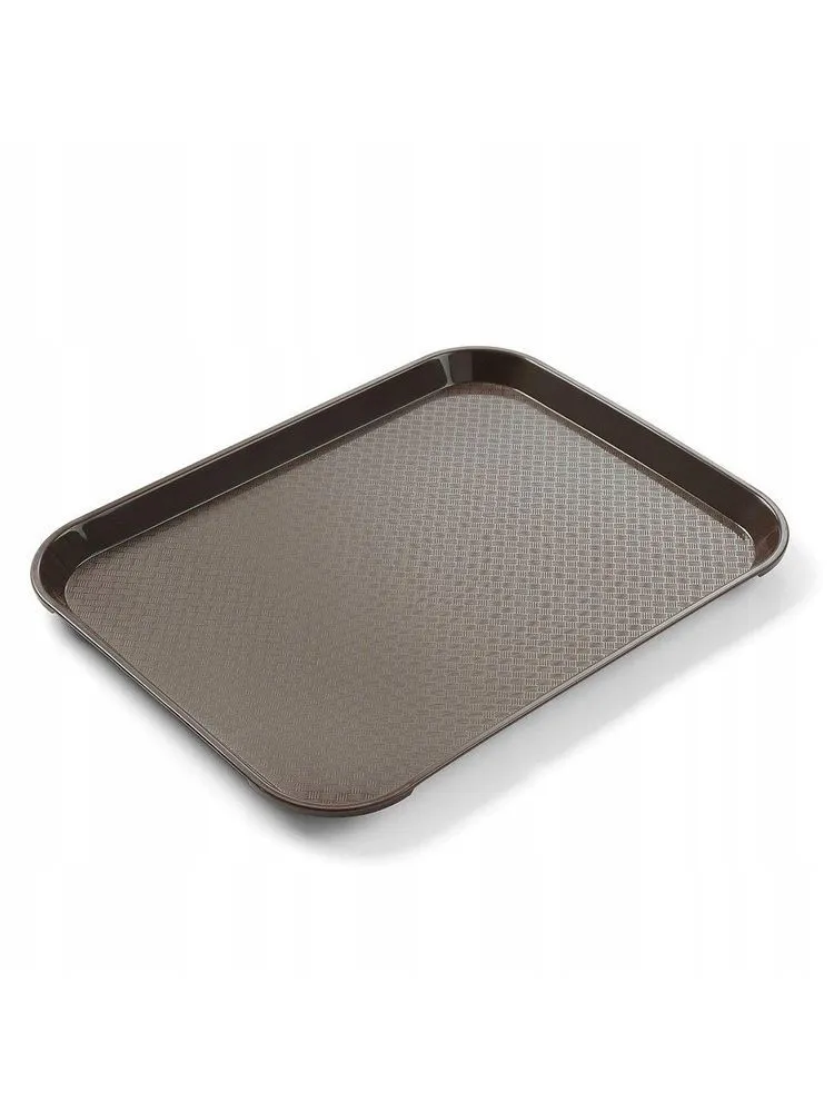 Rechthoekig dienblad voor fastfood - Klein model 265 x 345 mm - Bruin