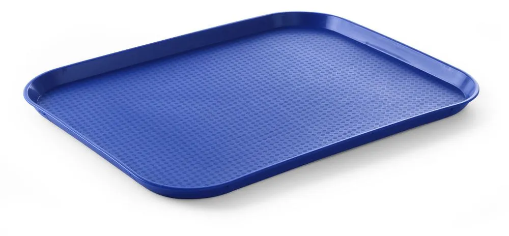 Plateau Rectangulaire Fast Food - Grand Modèle 450 x 350 mm - Bleu
